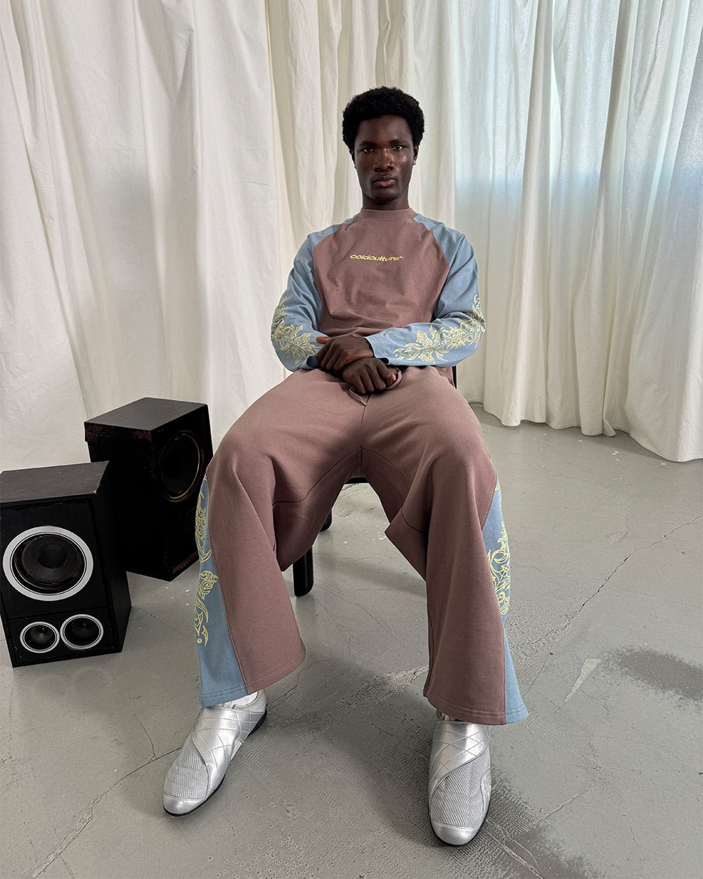 TRIBAL SWEATPANTS BROWN & BLUE - Cold Culture