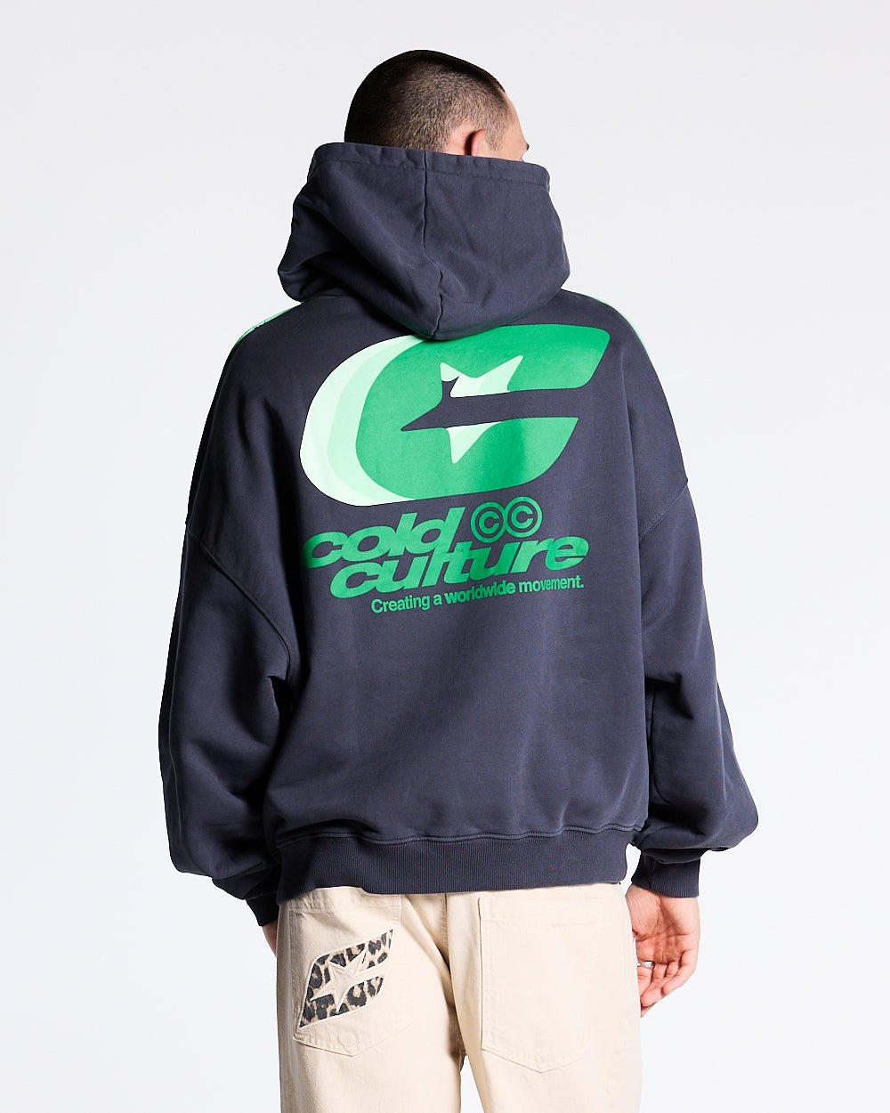 TRIPLE C HOODIE DARK BLUE - COLD CULTURE