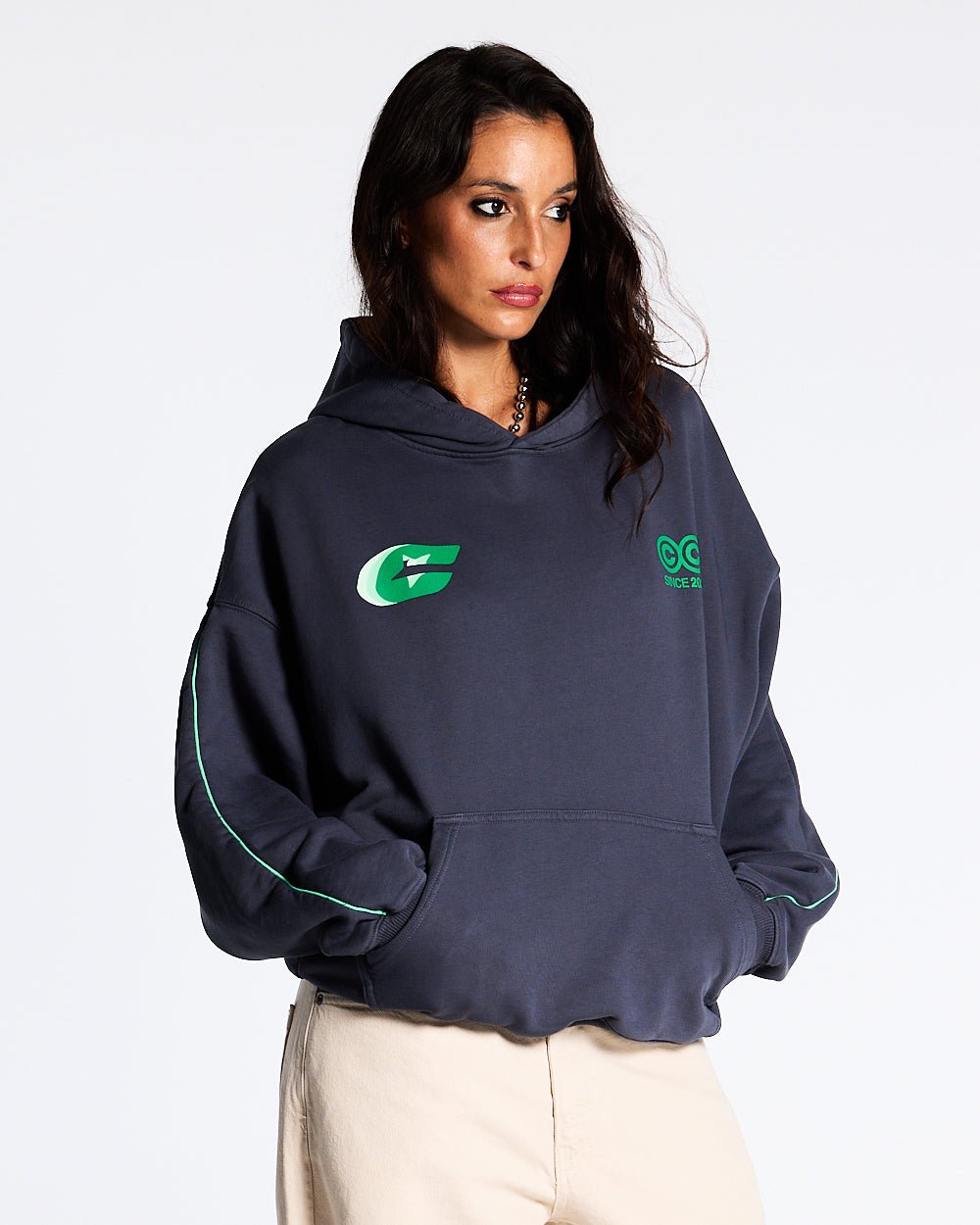 TRIPLE C HOODIE DARK BLUE - COLD CULTURE