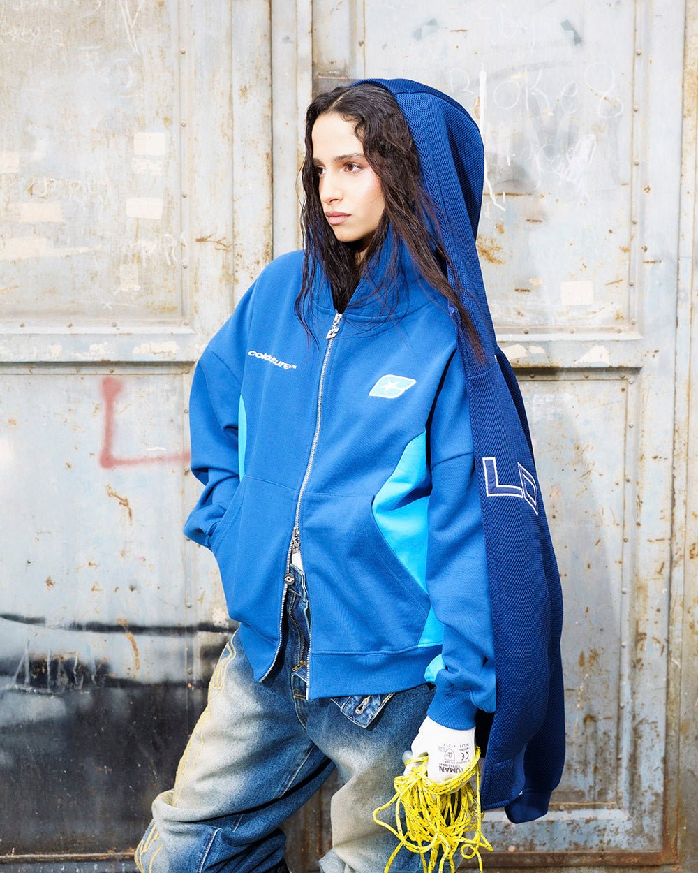 TWISTTER ZIP HOODIE BLUE - Cold Culture