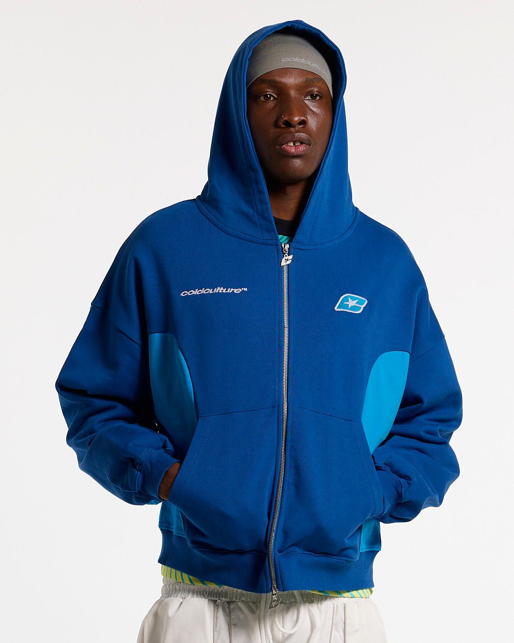 TWISTTER ZIP HOODIE BLUE - Cold Culture #man