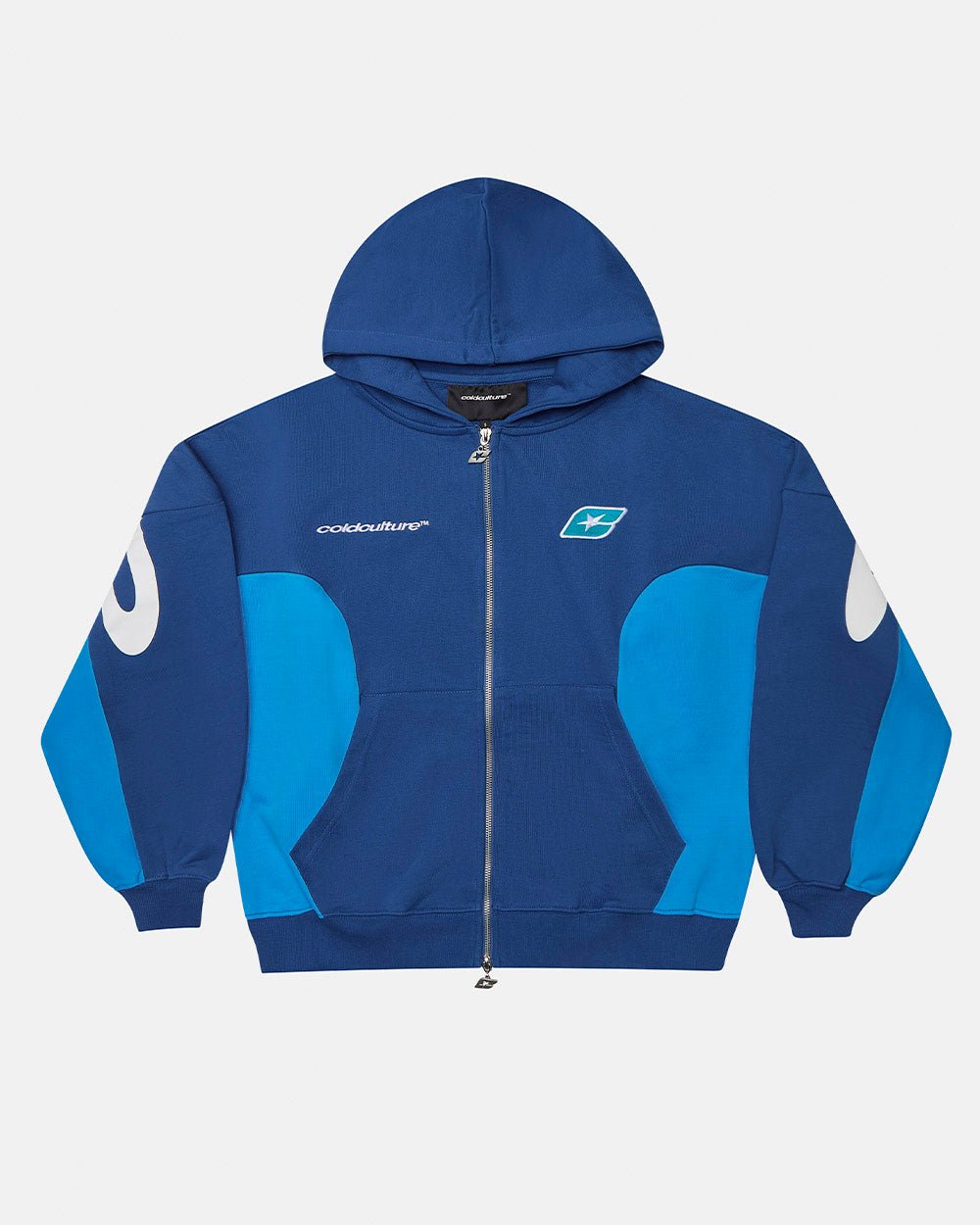 TWISTTER ZIP HOODIE BLUE - Cold Culture