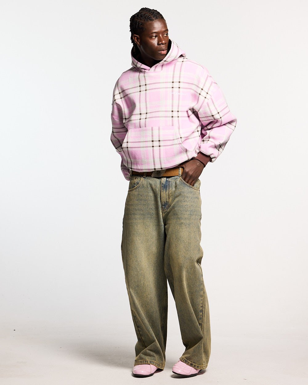 TWO FACES HOODIE BROWN & PINK - Cold Culture