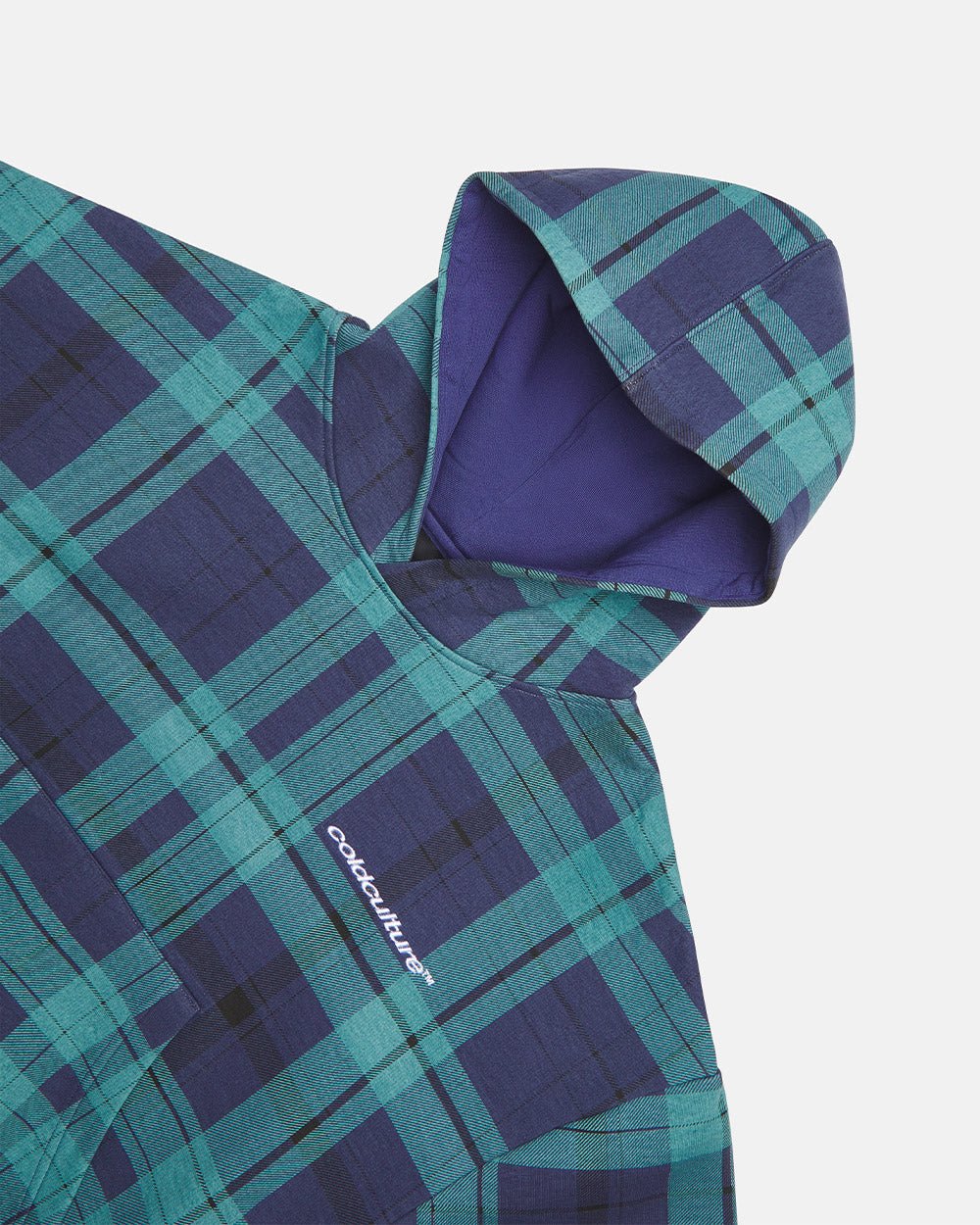 TWO FACES HOODIE NAVY & GREEN - Cold Culture