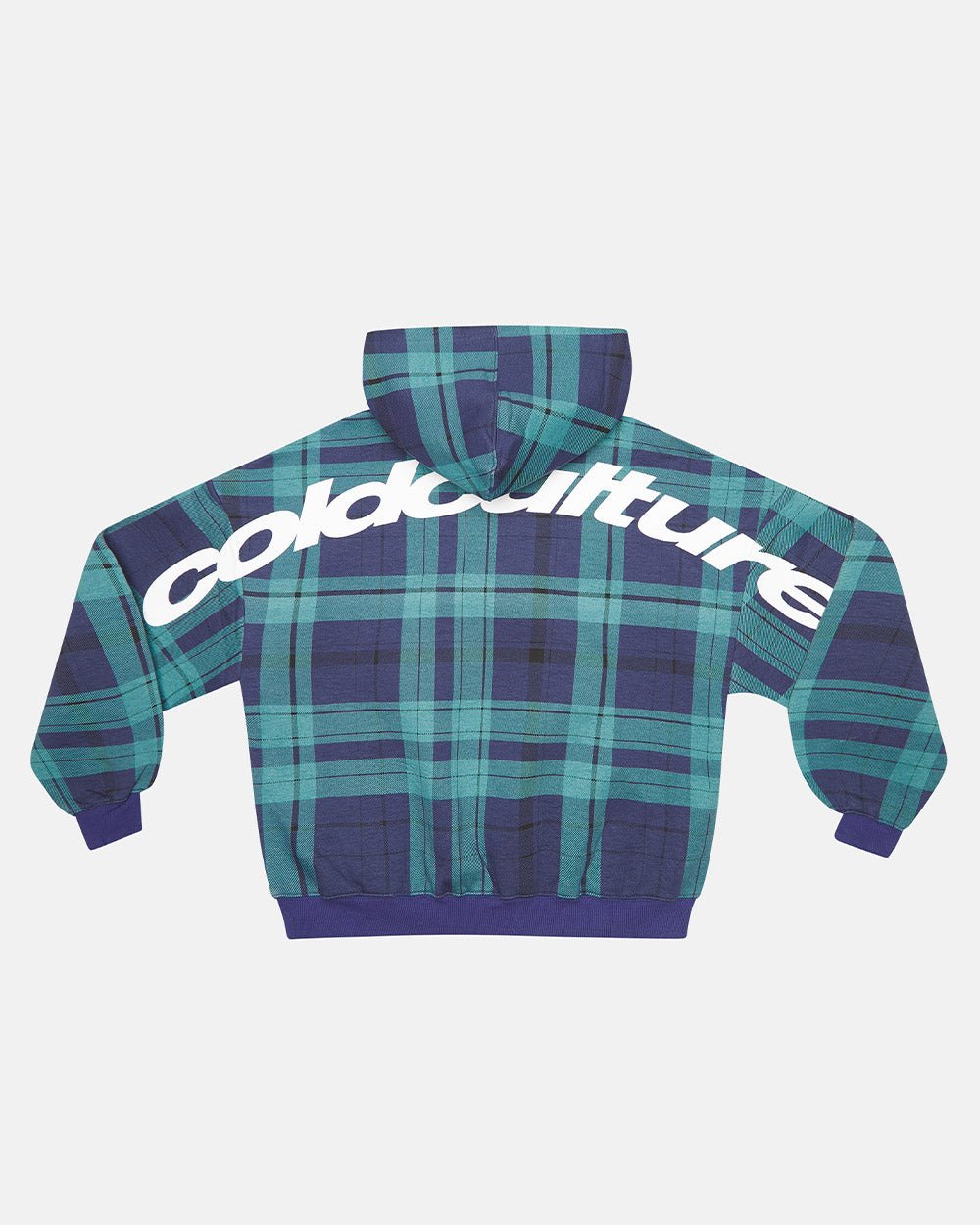 TWO FACES HOODIE NAVY & GREEN - Cold Culture