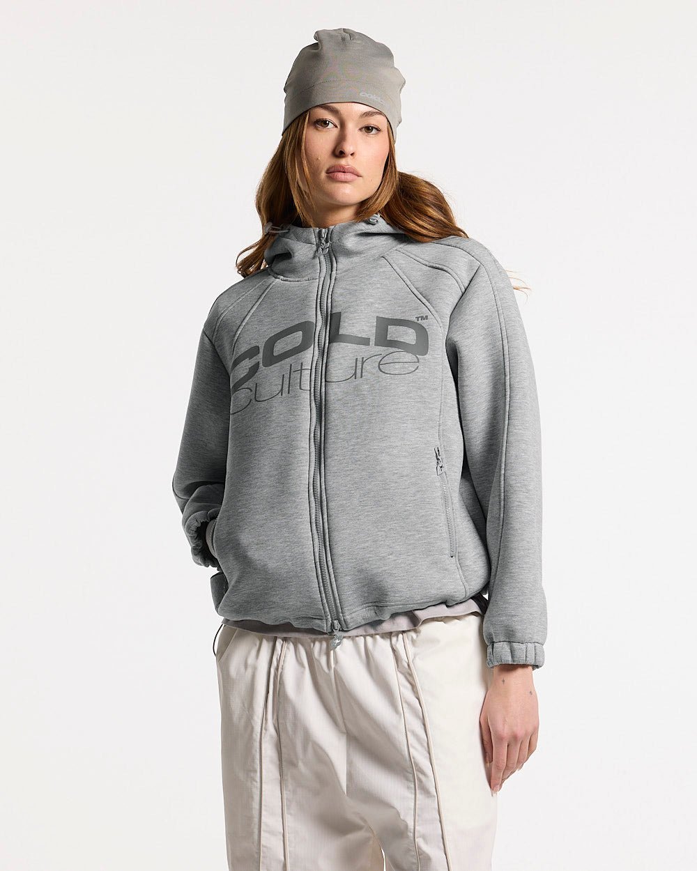 UNDERWATER ZIP HOODIE GREY - Cold Culture #woman
