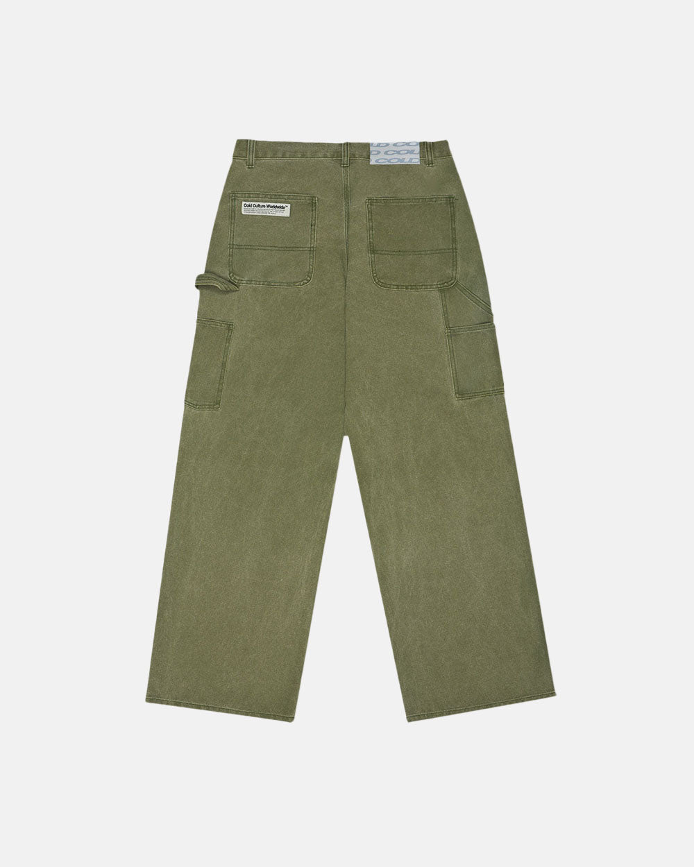 V1 DOUBLE KNEE PANTS STONE - WASHED GREEN - COLD CULTURE
