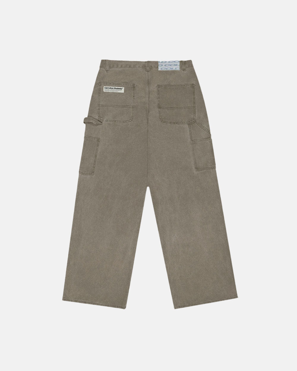 V1 DOUBLE KNEE PANTS STONE - WASHED MOLE BROWN - COLD CULTURE