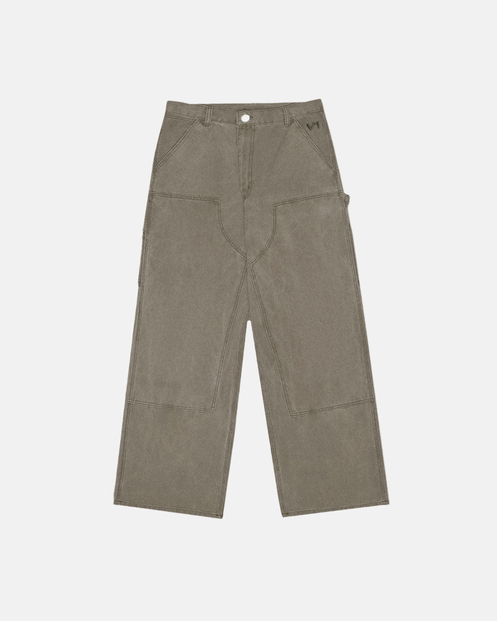 V1 DOUBLE KNEE PANTS STONE - WASHED MOLE BROWN - COLD CULTURE