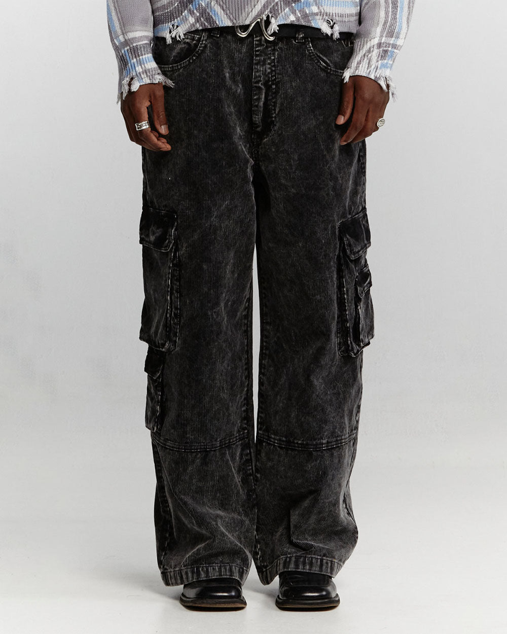 V2 CARGO PANTS CORDUROY HEAVY GREY - COLD CULTURE