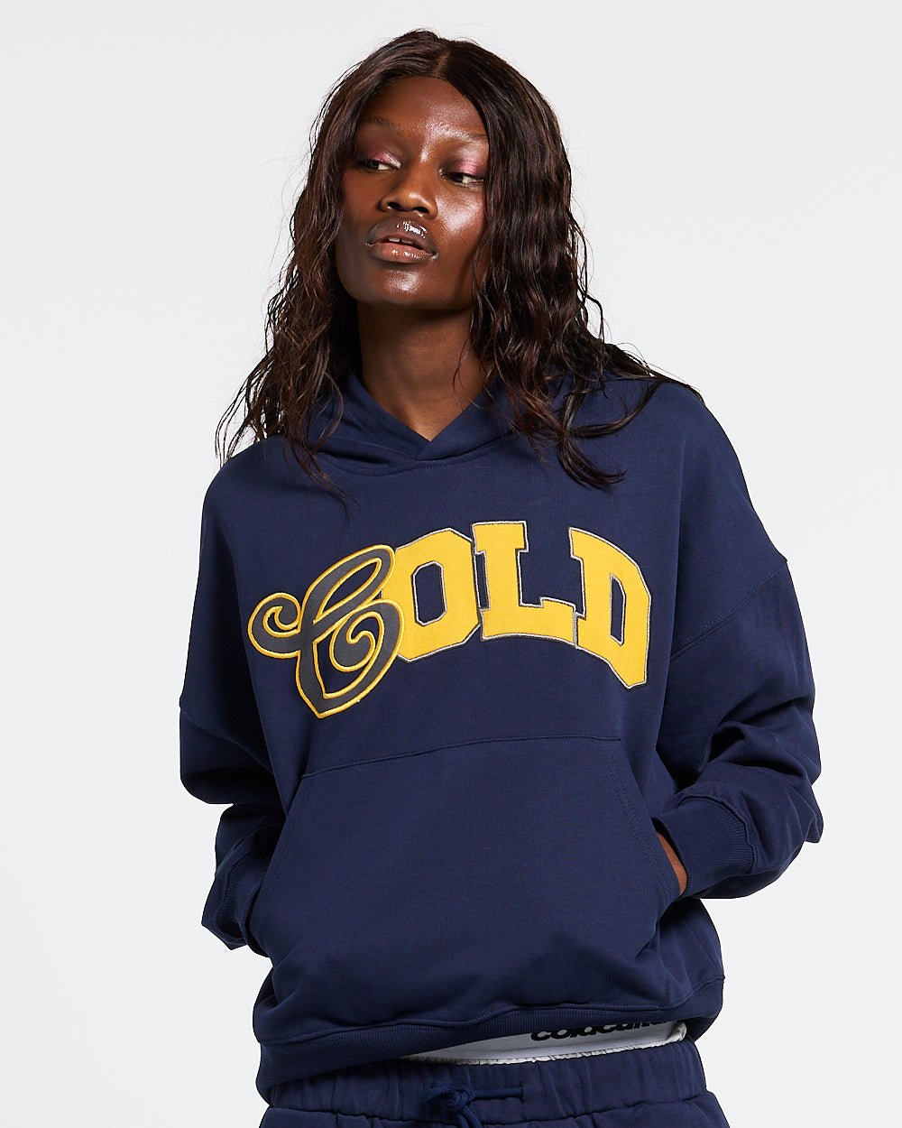 VARSITY HOODIE DARK BLUE - Cold Culture