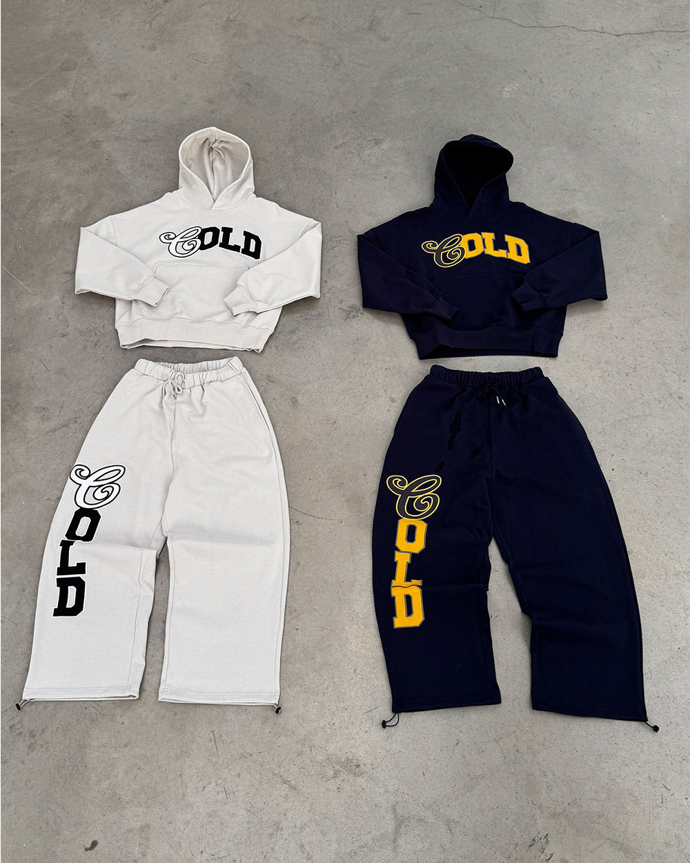 VARSITY HOODIE DARK BLUE - Cold Culture