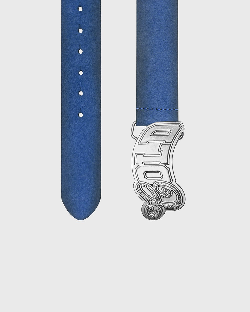 VARSITY LEATHER BELT BLUE MIX - Cold Culture