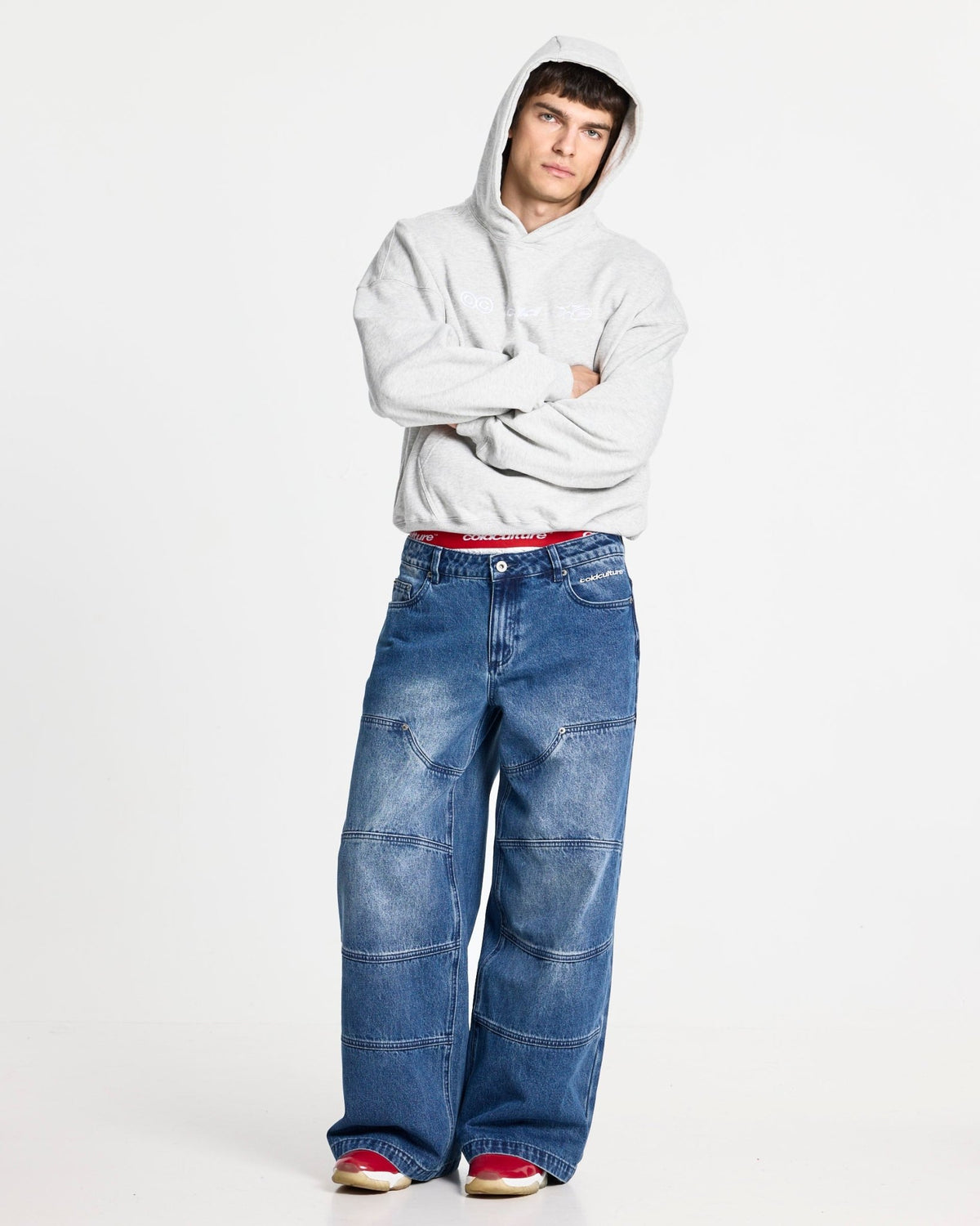 VERA LOOSE PANTS MID BLUE - Cold Culture