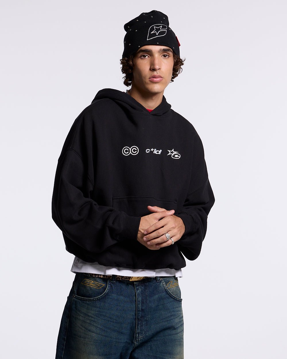 VERTICAL HOODIE BLACK - COLD CULTURE