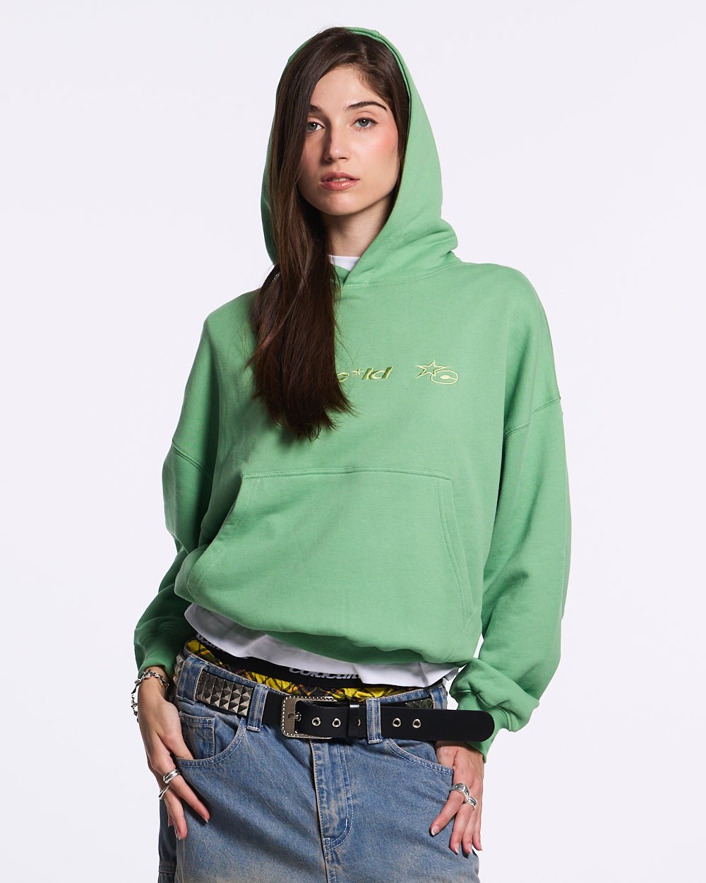 VERTICAL HOODIE GREEN - COLD CULTURE