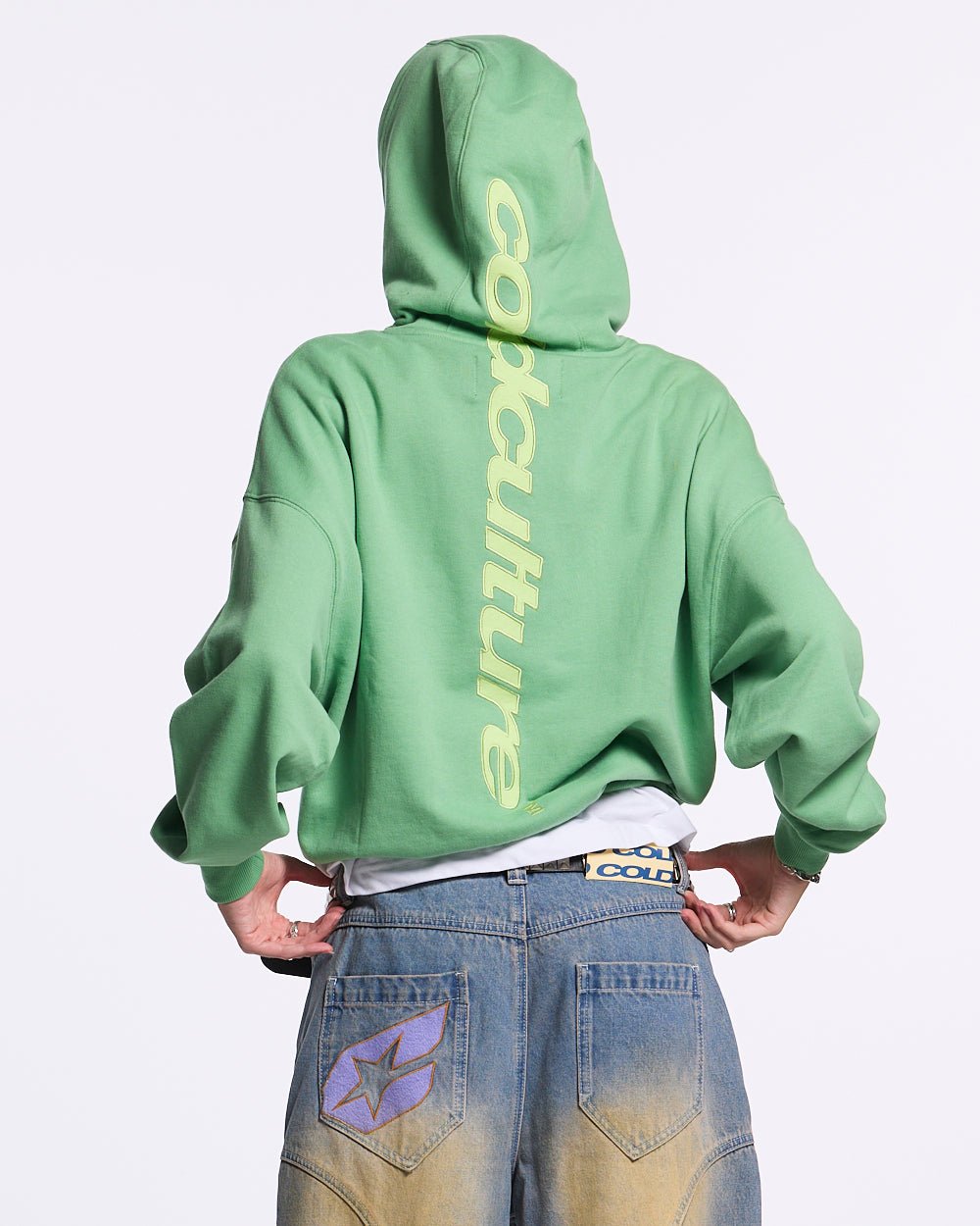 VERTICAL HOODIE GREEN - COLD CULTURE
