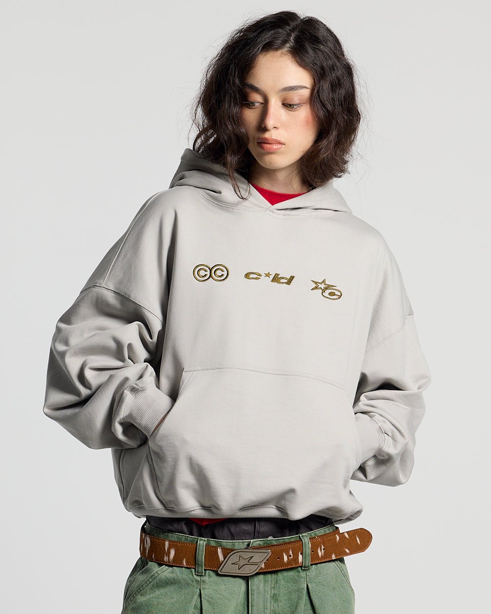 VERTICAL HOODIE LIGHT GREY - Cold Culture