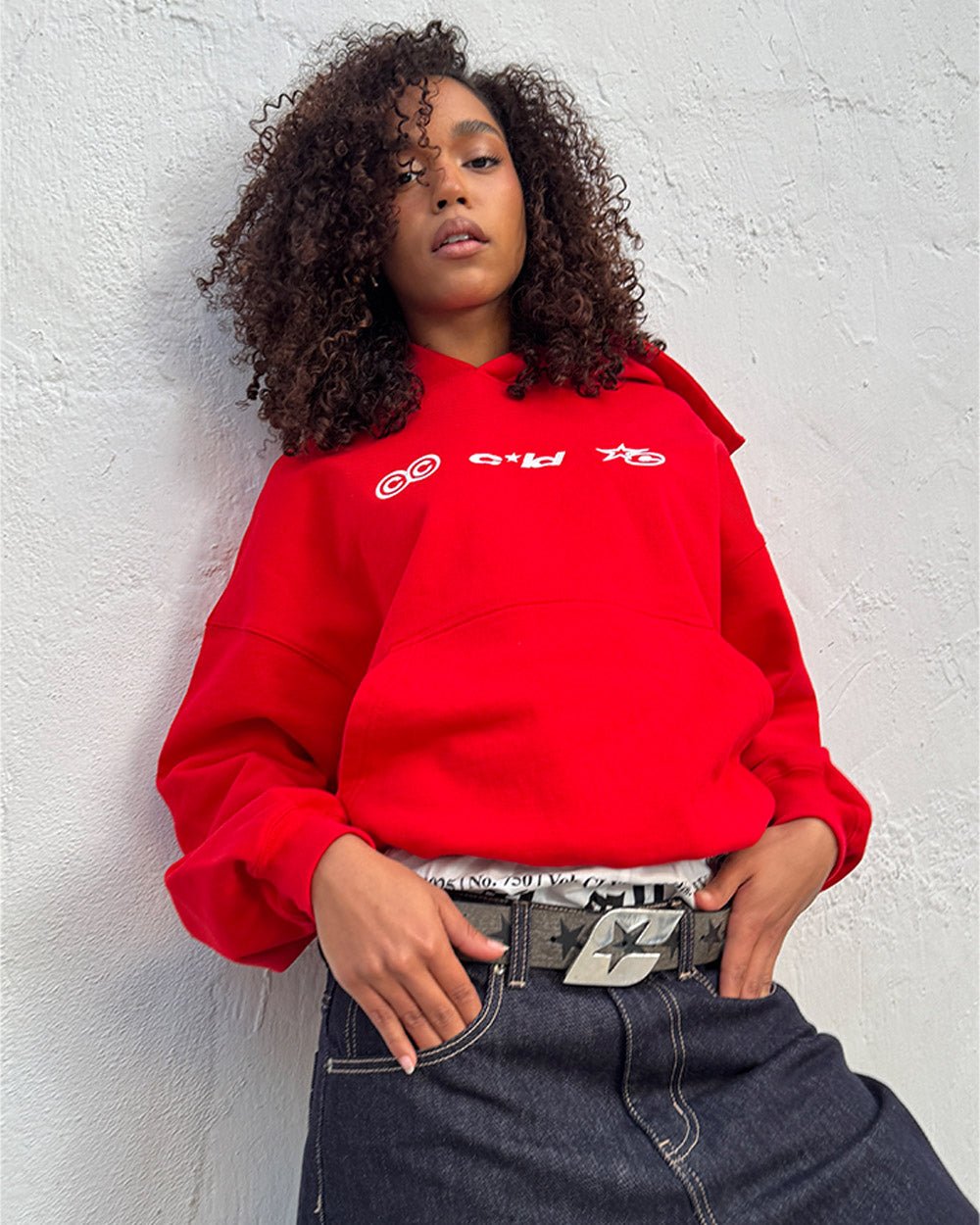 VERTICAL HOODIE RED - Cold Culture