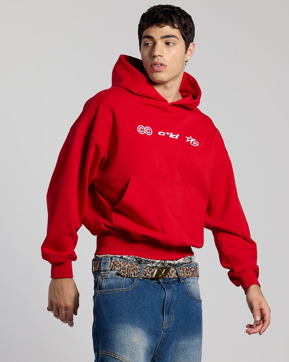 VERTICAL HOODIE RED - Cold Culture