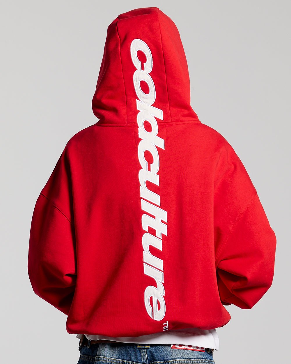 VERTICAL HOODIE RED - Cold Culture