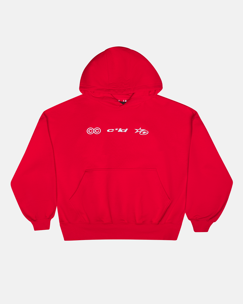 VERTICAL HOODIE RED - Cold Culture