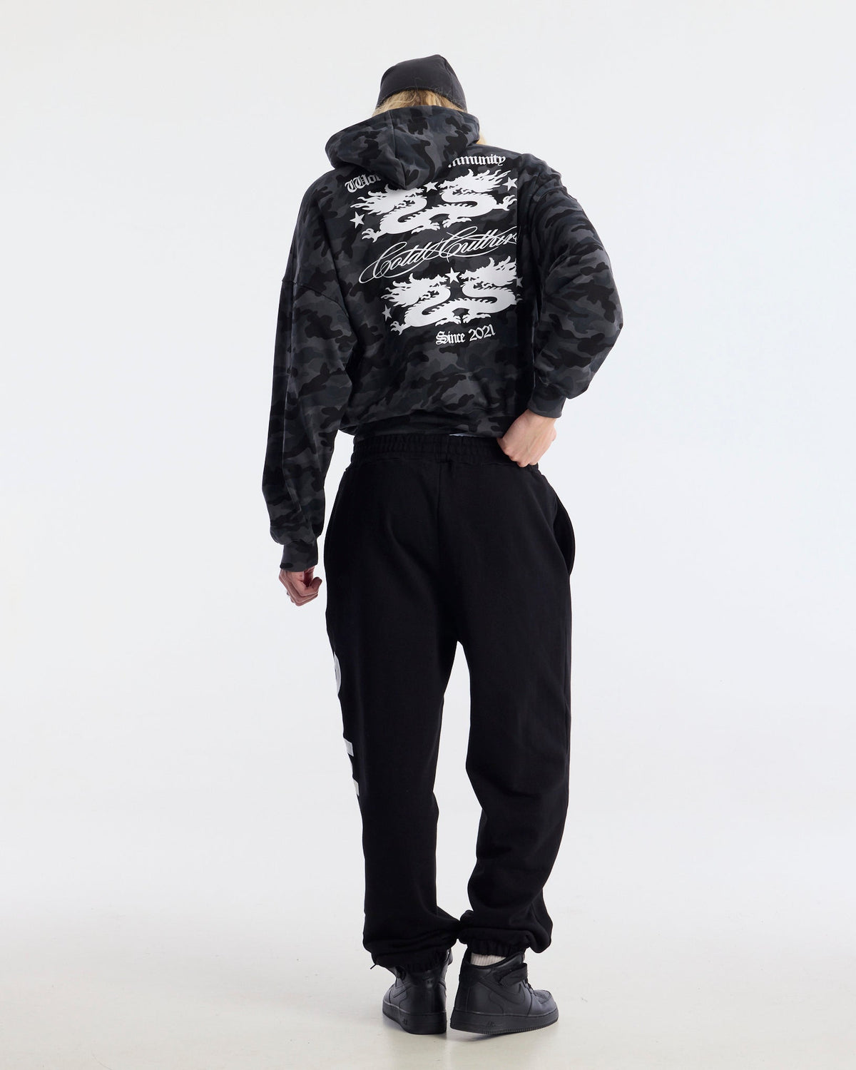 VERTICAL SWEATPANTS BLACK - Cold Culture