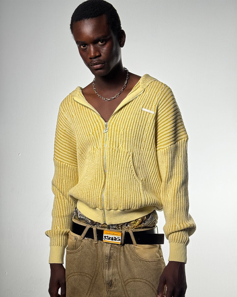 VIBE JUNCTION KNIT LIGHT YELLOW - Cold Culture