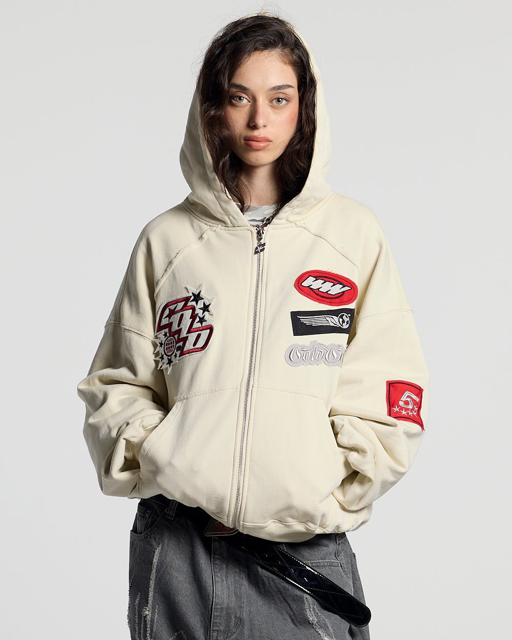 WALKER ZIP HOODIE LIGHT GREY - Cold Culture