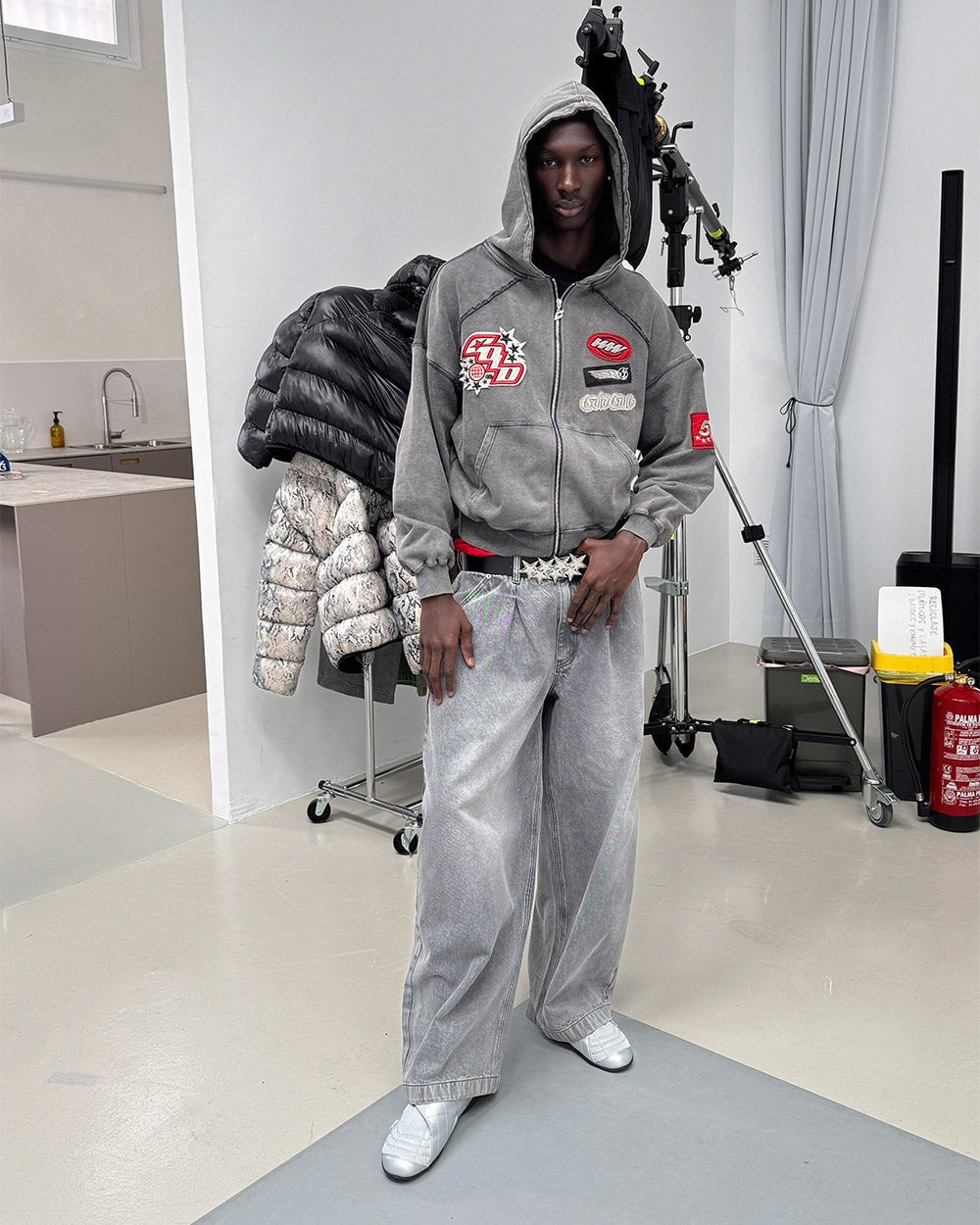 WALKER ZIP HOODIE WASHED BLACK - Cold Culture