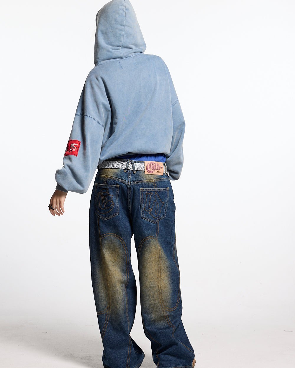 WALKER ZIP HOODIE WASHED INDIGO - COLD CULTURE