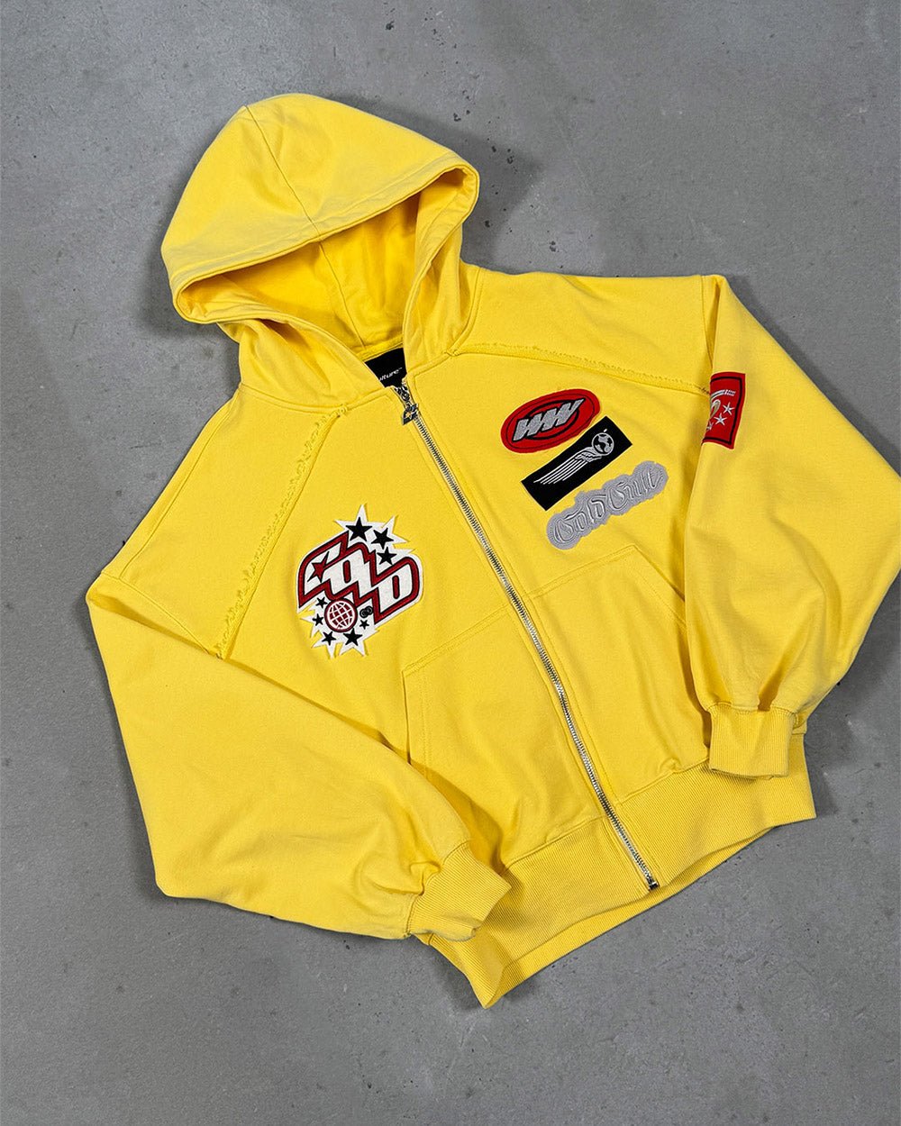 WALKER ZIP HOODIE YELLOW - Cold Culture