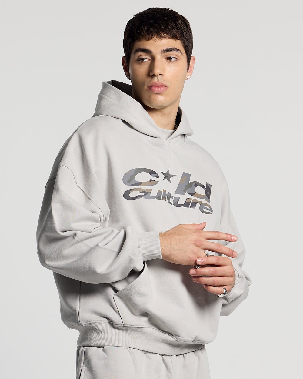 WILD CAMO HOODIE LIGHT GREY - Cold Culture #man
