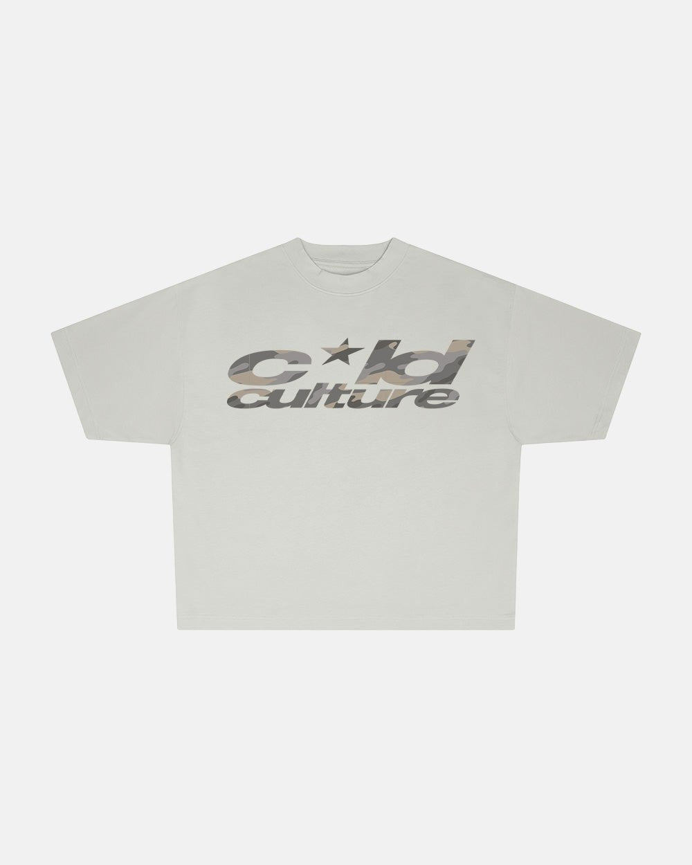 WILD CAMO TEE LIGHT GREY - Cold Culture
