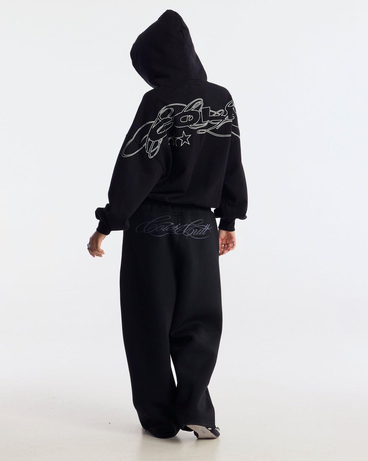 WILD LEOPARD HOODIE BLACK - Cold Culture