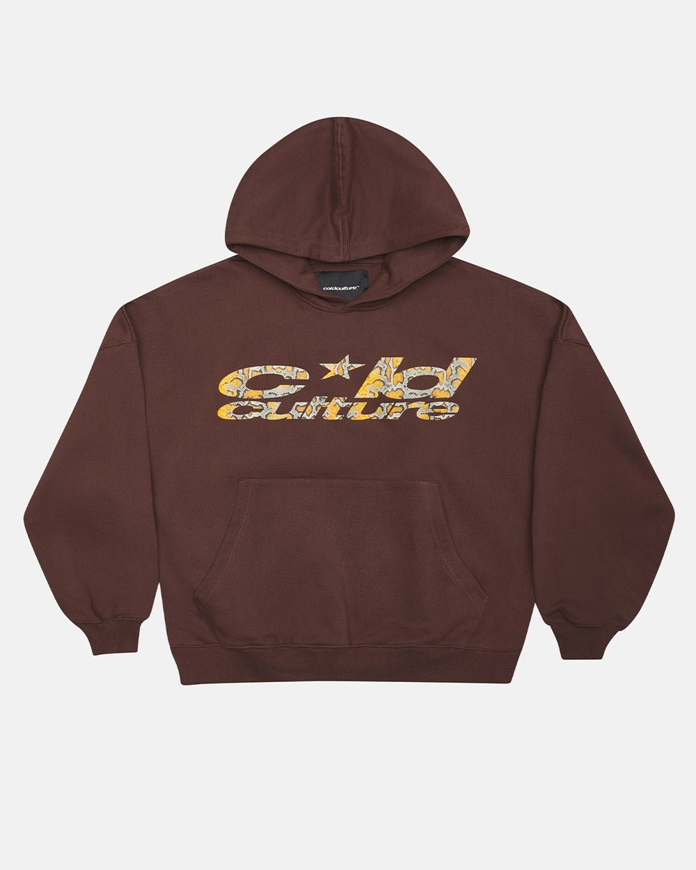 WILD SNAKE HOODIE BROWN - Cold Culture