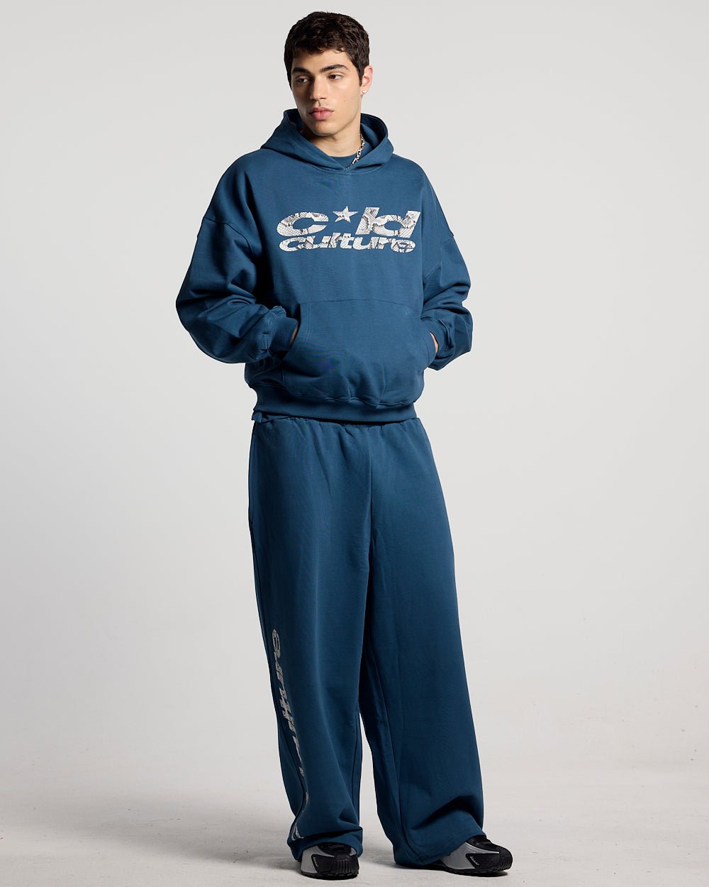 WILD SNAKE SWEATPANTS NAVY BLUE - Cold Culture #man