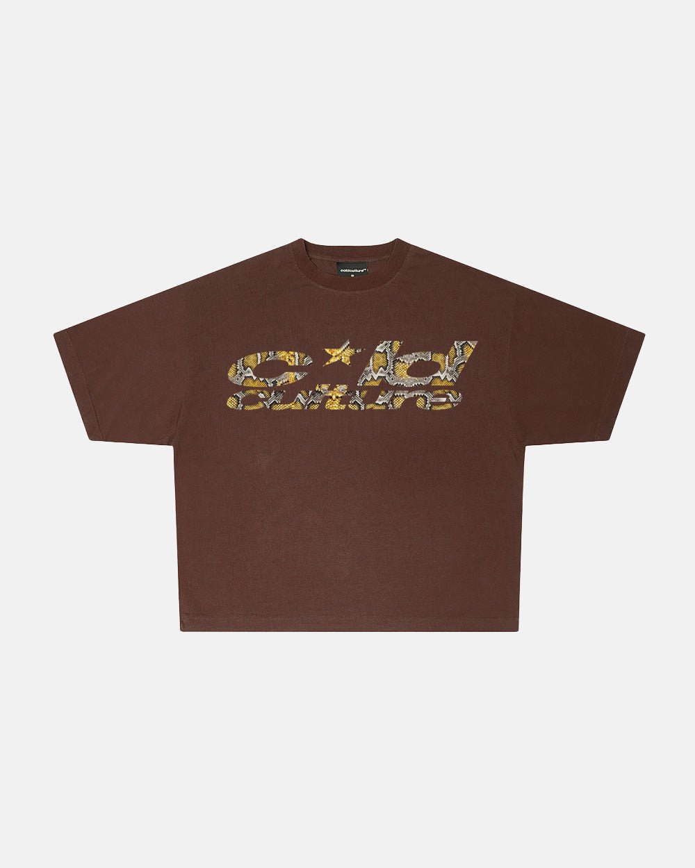 WILD SNAKE TEE BROWN - Cold Culture
