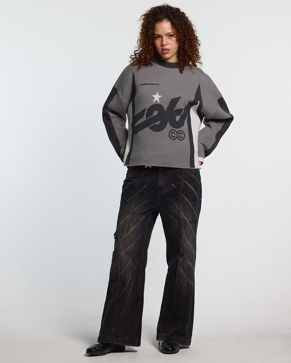 WINNER KNIT GREY, BLACK AND WHITE - Cold Culture