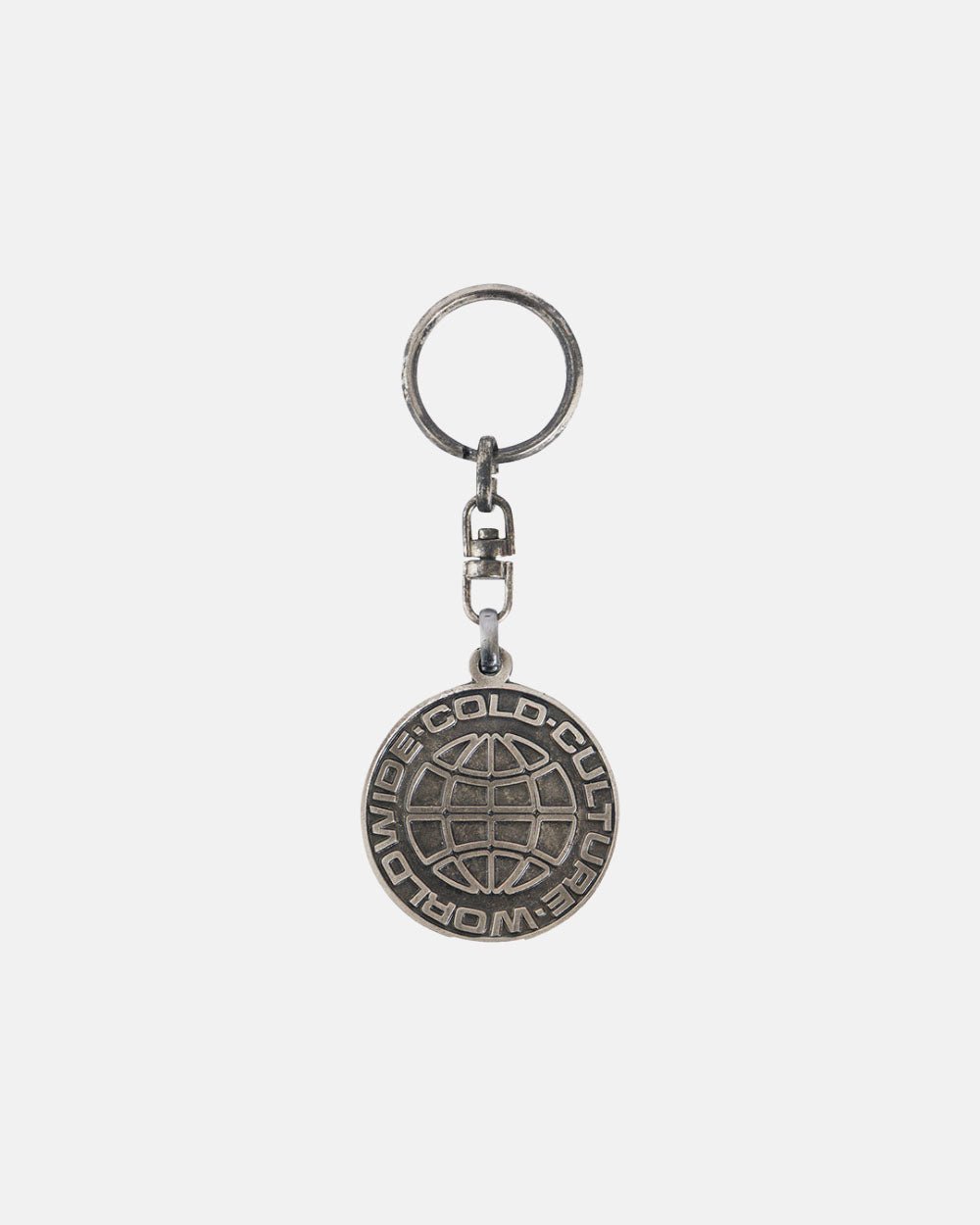 WORLD LOGO METAL KEYCHAIN - Cold Culture
