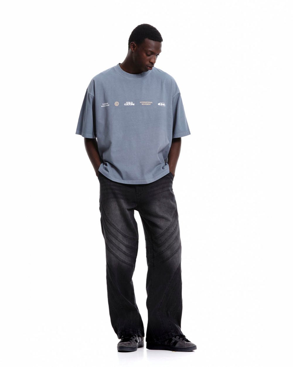 WORLDWIDE CIRCLE TEE STEEL GREY - COLD CULTURE