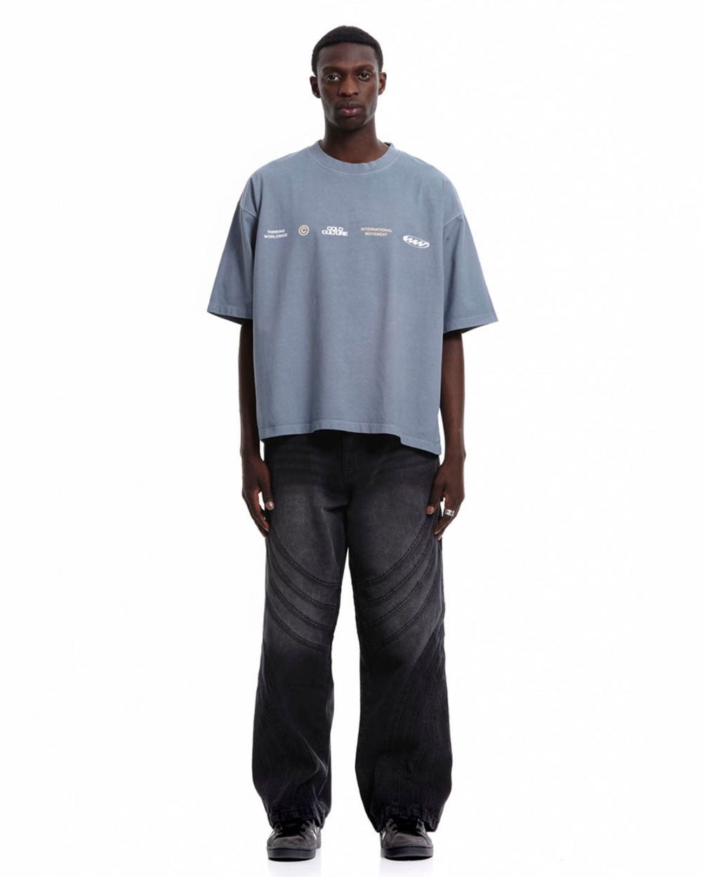 WORLDWIDE CIRCLE TEE STEEL GREY - COLD CULTURE