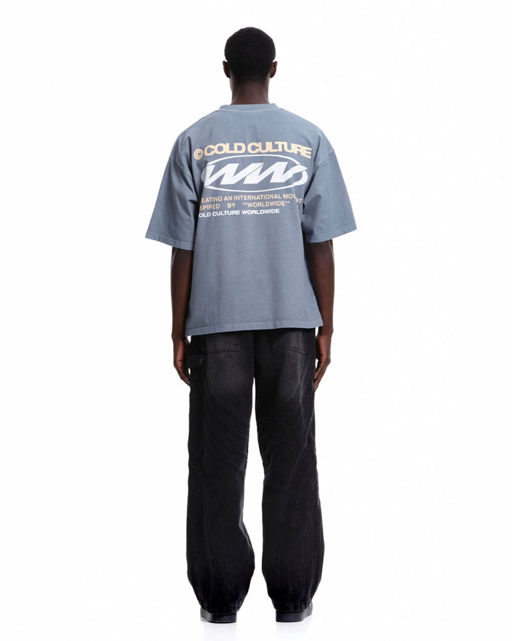 WORLDWIDE CIRCLE TEE STEEL GREY - COLD CULTURE
