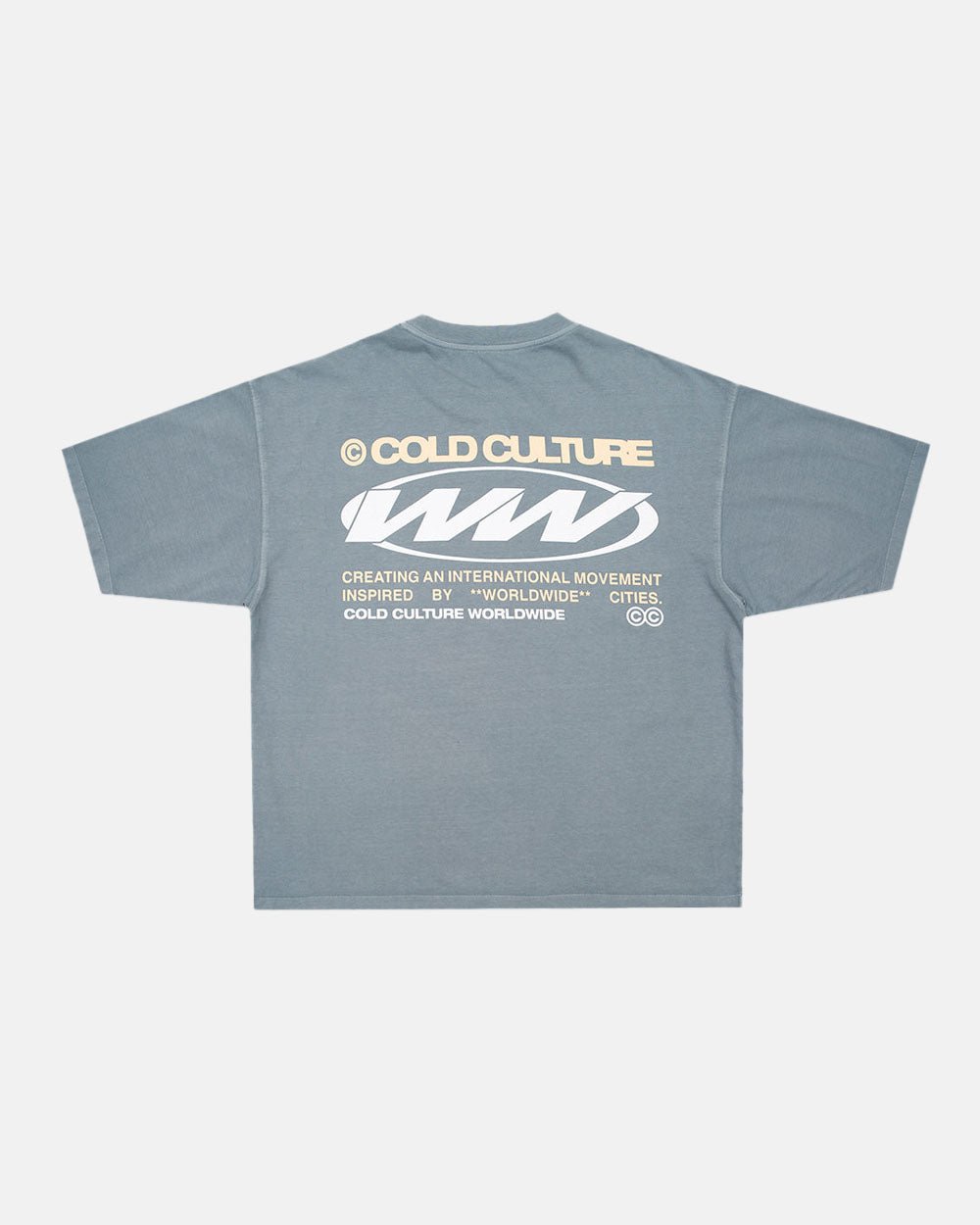 WORLDWIDE CIRCLE TEE STEEL GREY - COLD CULTURE