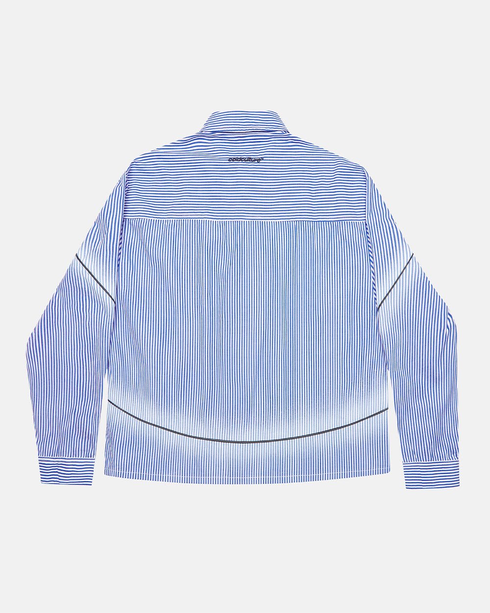 WORLDWIDE LONGSLEEVE SHIRT BLUE & WHITE - Cold Culture