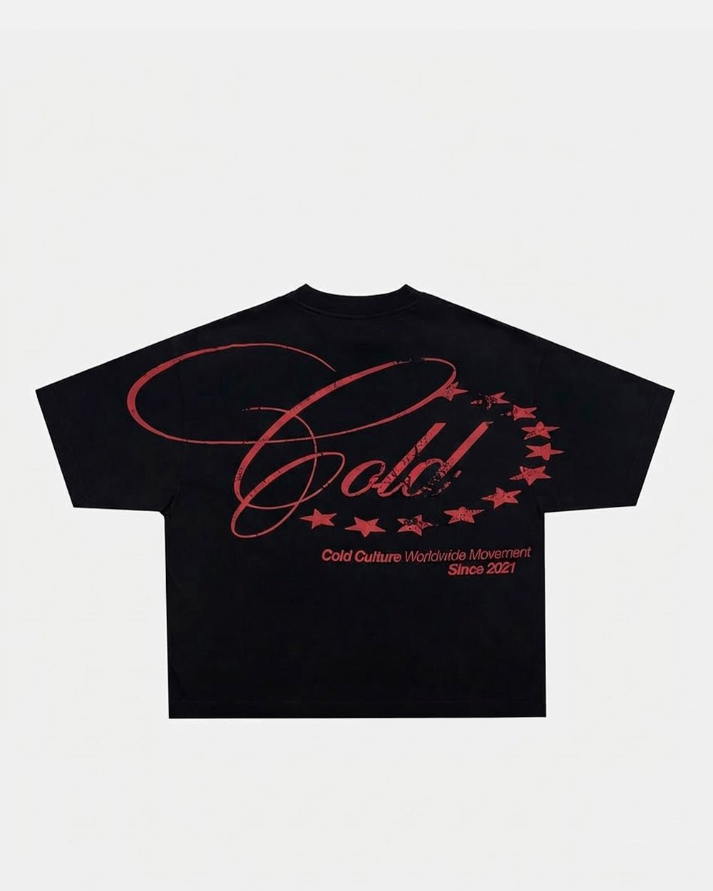 WORLDWIDE STARS TEE BLACK - Cold Culture