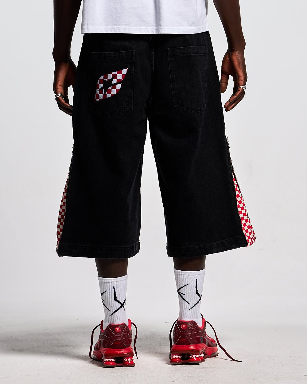 ZIP RED CHESS JORTS - COLD CULTURE #man