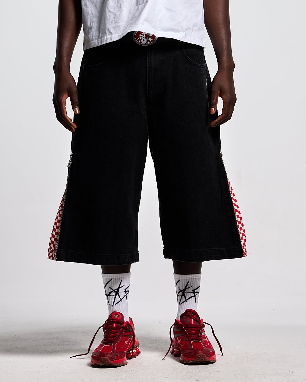 ZIP RED CHESS JORTS - COLD CULTURE #man