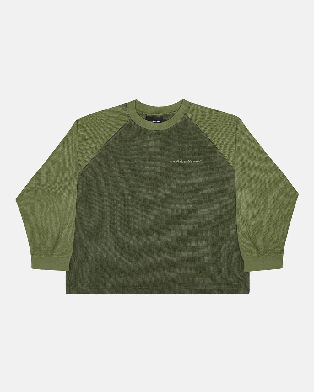 RANGLAN BICOLOR THERMAL LONGSLEEVE GREEN