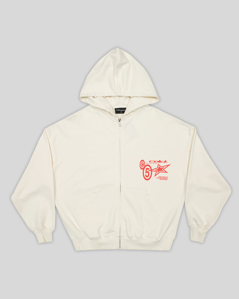 SUPERNOVA ZIP HOODIE IVORY WHITE